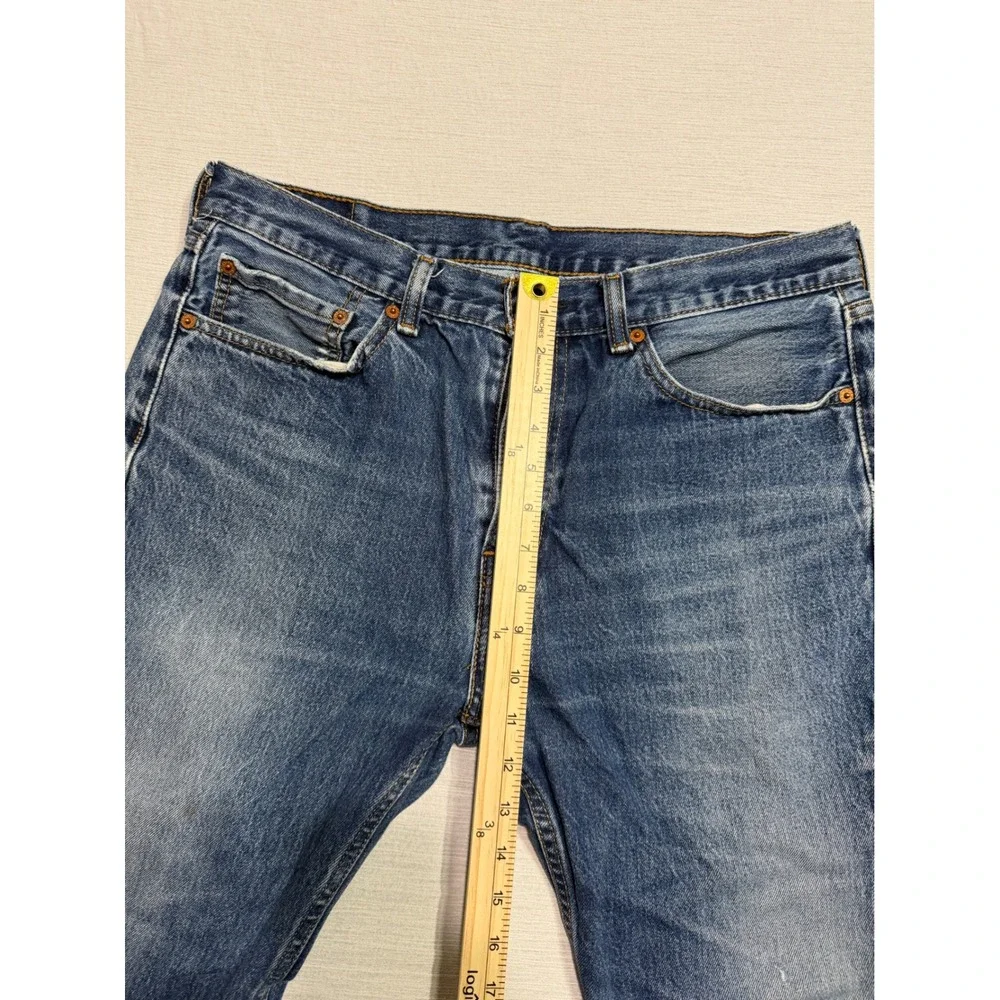 Levis 501 Original Fit Jeans Mens W36 L29 Blue Medium Wash Denim Button Fly Dist
